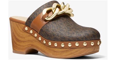 michael kors scarlett platform clogs